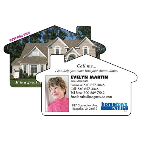 house shaped business cards